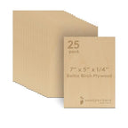 Baltic Birch Plywood, 6 mm 1/4 x 5 x 7 Inch Craft Wood, CNC Cutting and Wood by Woodpeckers