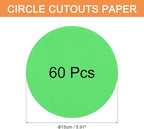 MECCANIXITY 60 PCS Dark Green Circle Cutouts Paper, 6 Inch Round Cutouts - Image 2