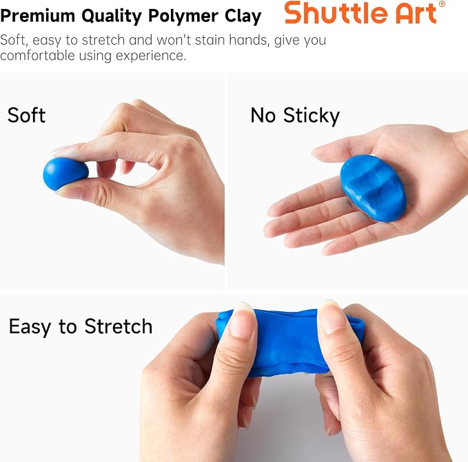 Shuttle Art 112 Colors Polymer Clay Kit, Oven Bake Clay - Image 7