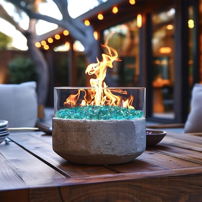 1.3 LB Teal Crushed Sand Broken Fire Glass Pieces - Image 6