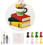 INFUNLY Books Flowers Punch Needle Kit by INFUNLY