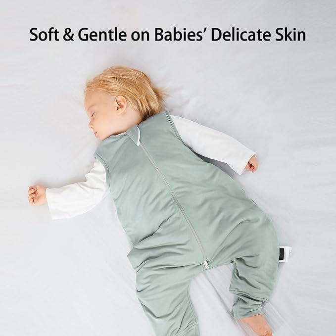 BubblePanda Rayon Made from Bamboo Toddler Sleep Sack with Feet 0.5 Tog Ultra Soft Toddler Sleeping Sack 3t-4t Baby Sleep Bag Walker Wearable Blanket with Legs 2-Way Zipper Lightweight