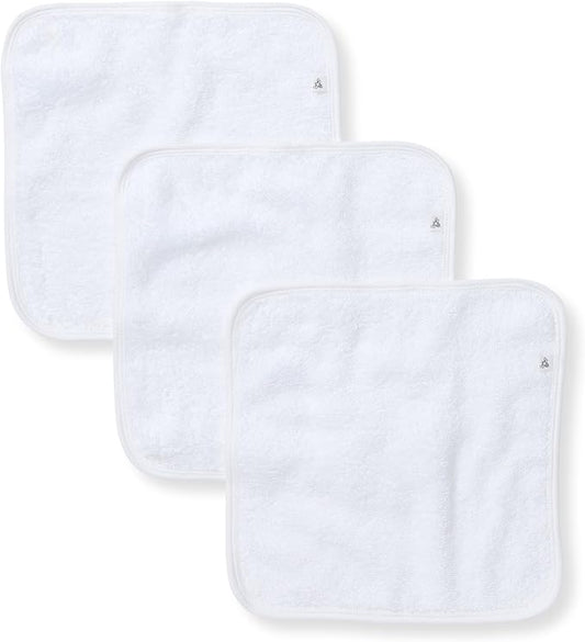 Burt's Bees Baby Infant Washcloths, 100% Organic Cotton, Soft and Super Absorbent Knit Terry & Woven Terry Wash Cloth