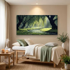 ZESTRILIA Willow Trees Forest Canvas Wall Art, Peaceful River Landscape - Image 5