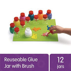 Colorations Glue Jars Set of 12, Empty Glue Bottles - Image 2