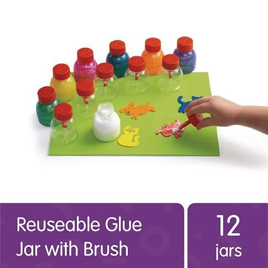 Colorations Glue Jars Set of 12, Empty Glue Bottles - Image 2