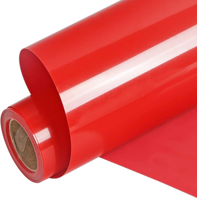 FUNKAKA Red HTV Heat Transfer Vinyl Rolls, Adhesive Vinyl by FUNKAKA