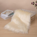 Ivory Faux Fur Fabric by The Yard - Image 2