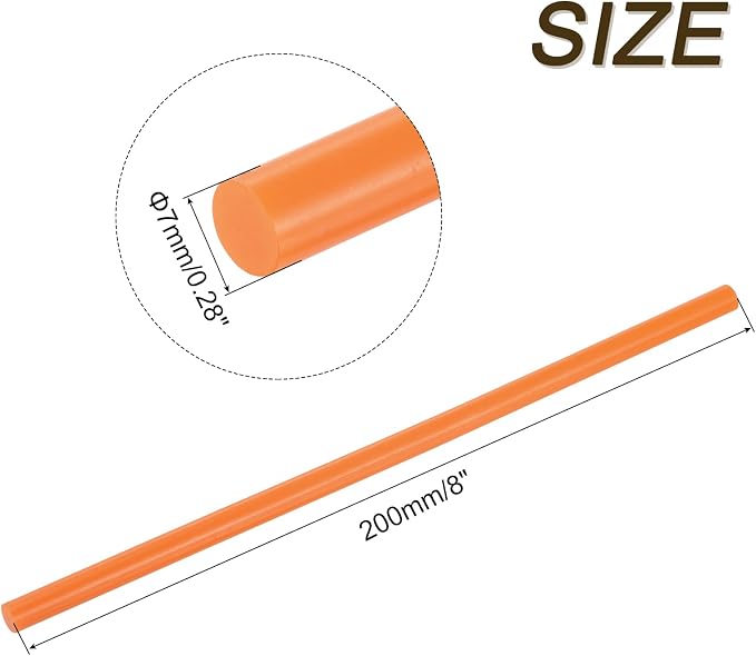 uxcell 30pcs 7mm x 200mm Full Size Hot Glue Gun Sticks 8-inch x 0.27-inch High - Image 2