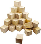 MUXGOA 1-1/2 inch Unfinished Wooden Cubes, Wood Blocks - Image 6