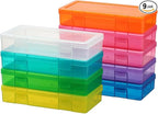 novelinks Clear Pencil Box and Small Plastic Storage Containers by novelinks
