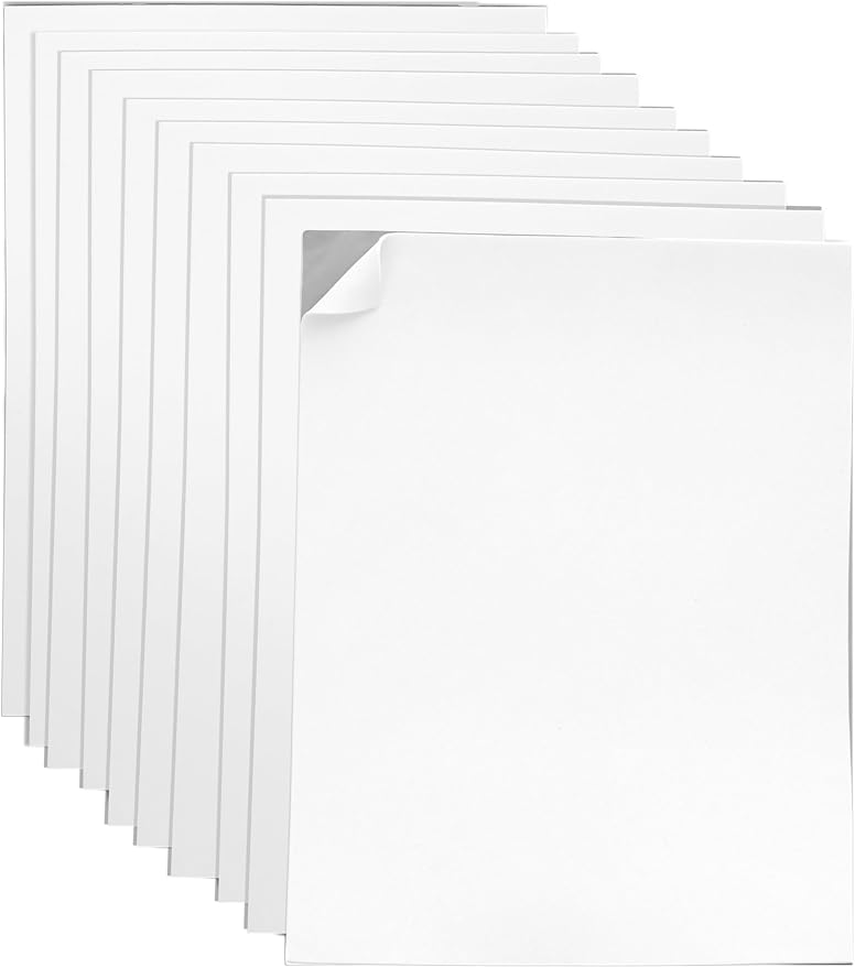 Adhesive White EVA Foam Sheets for Crafts, 2mm Thickness – Sticky Back Foam by Ader+Products