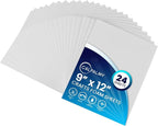24 Ct Sheets White EVA Cosplay Foam in 9” x 12’’ Sheets; High Density Thick by CalPalmy