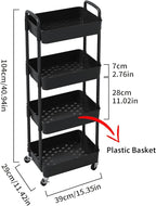 Sywhitta 4-Tier Plastic Rolling Utility Cart - Image 2