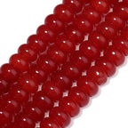 Songxi 5x8mm Natural Orange Red Chalcedony Stone Rondelle Beads, Gemstone - Image 3