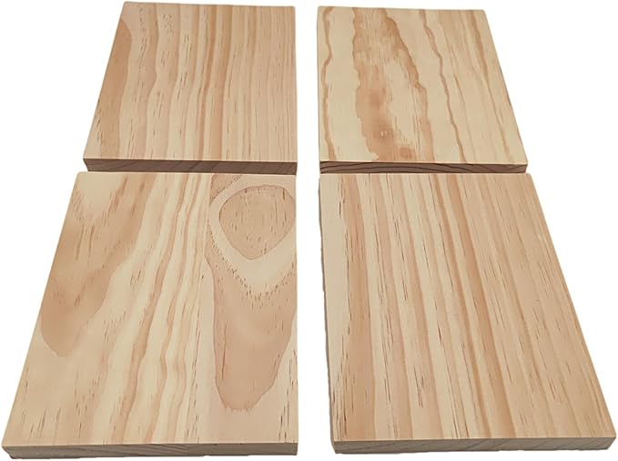 4PCS Rectangle Wood Boards Unfinished Wood Blocks - Image 4