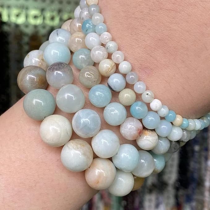 12mm 31pcs Natural Stone Beads Colorful Amazonite Gemstone Round Loose Beads - Image 2