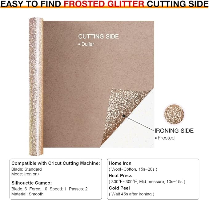 HTVRONT Glitter HTV Vinyl Roll - Image 5