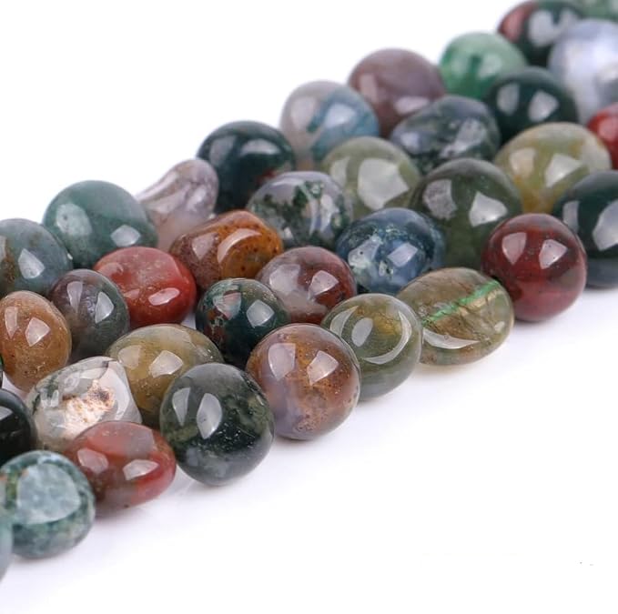 HAAMIIQII Natural Indian Agate Pebble Stone 5-8mm Small Irregular Freeform - Image 3