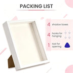 4 Pack Shadow Box Frame, 1.2" Depth 3D Picture Frame - Image 4