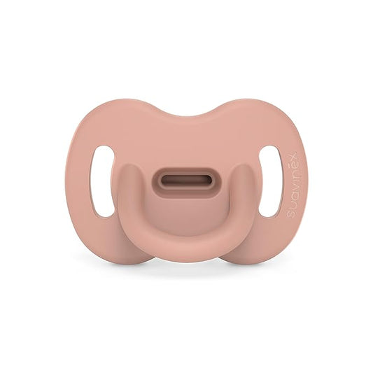 Color Essence SX PRO Silicone Baby Pacifier 1Pk, Made with 100% Soft Silicone, Baby Essentials Perfect for Breastfeeding Babies, Designed in Spain, 6-18 Mths, Marshmallow Nude