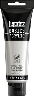 Liquitex BASICS Acrylic Paint, 118ml Tube, Iridescent White by Liquitex
