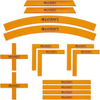 OLYCRAFT 14pcs/1 Set Deployment Zone Template Orange Acrylic Ruler Objective by OLYCRAFT