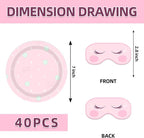 40Pcs Spa Party Decorations Sleepover Plates and Napkins Set - Image 2