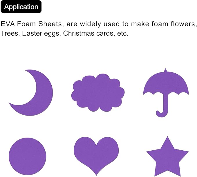 MECCANIXITY EVA Foam Sheets Dark Purple 35.4 Inch x 19.7 Inch 2mm Thick Crafts - Image 6