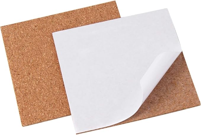 Arroyner 220 Pack Self Adhesive Cork Squares and Round DIY Adhesive Cork Board - Image 3