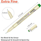 Muchcute Micro Fineliner Drawing Art Pens: 20 Set Extra Fine Line Waterproof - Image 7