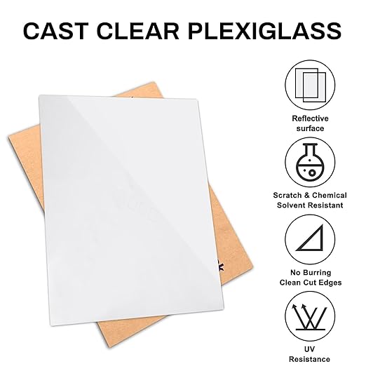 White Acrylic Sheets 12" x 16" x 1/8", 2 Pack Cranviech White Cast Plexiglass - Image 3