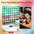 80 Grids Paint Organizer, Wall Mountable Craft Paint Storage Rack, Paint Bottle - Image 4