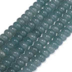 Songxi 5x8mm Natural Blue-Green Chalcedony Stone Rondelle Beads, Gemstone - Image 3