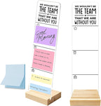 Monitor Memo Board with Removable Wooden Base Acrylic Portable Sticky Note by HTBIG