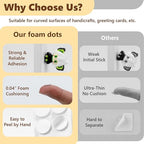 400 PCs 1mm Thin Double Sided Foam Dots 0.3" Adhesive Foam Tape - Image 4