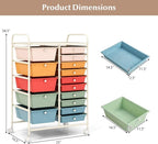BECOMFORT 15-Drawer Rolling Cart - Image 3