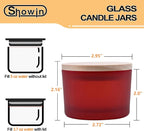 SHOWIN Thick Candle Jars for Making Candles 16 Pcs, 4 OZ Empty Jars - Image 6