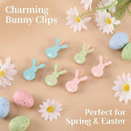 18 Pack Bunny Wooden Clothespins, Mini Clips Photo Clips - Image 2