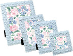 Laura Ashley 8x10 Powder Blue Flower Textured Hand-Crafted Resin Picture Frame - Image 5
