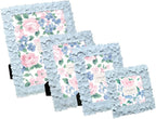Laura Ashley 4x6 Powder Blue Flower Textured Hand-Crafted Resin Picture Frame - Image 5
