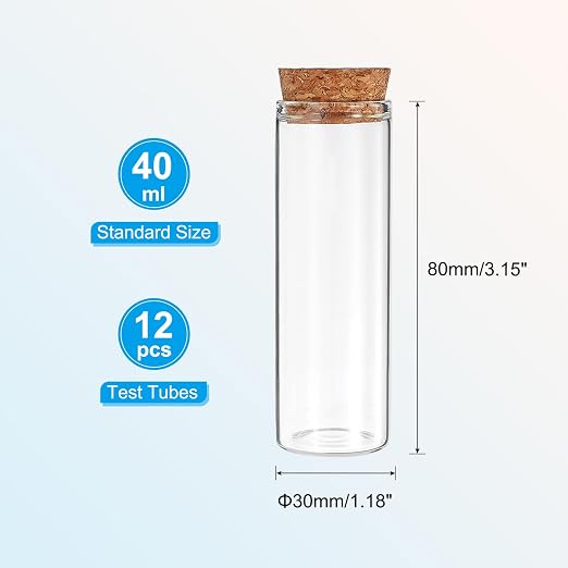 PATIKIL 40ml Test Tubes - Image 2