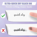 Piochoo Gel Pens, 0.5mm Quick Dry Black Ink Fine Point Smooth Writing Pens - Image 5