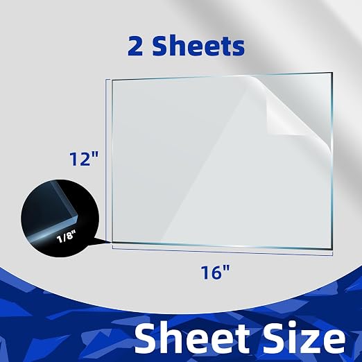 2 Pack 1/8" Thick Plexiglass Sheets - Image 2