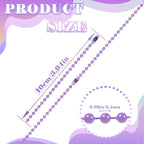 300Pcs Stainless Steel Ball Chain Set, 2.4mm Bead Chains 10 Colors 3.9 Inch - Image 2