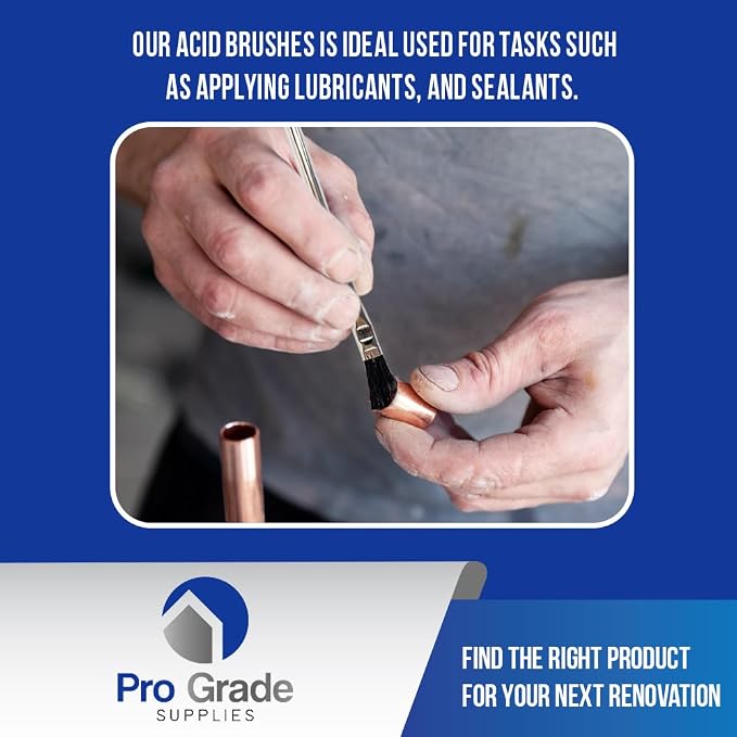 Pro Grade Acid Brushes, 3/8 Inch Flux Brush - Image 3