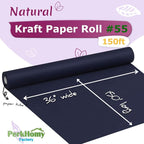 PerkHomy Navy Blue Kraft Paper Roll 36" x 1 - Image 2