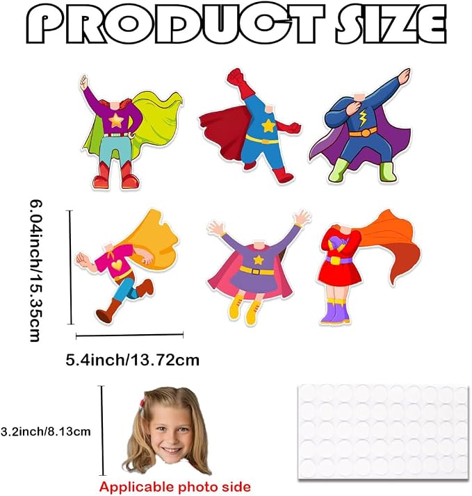48 Super Themed Cutouts Bulletin Board Decorations Hero Theme Paper Cut Outs - Image 2