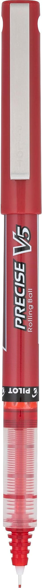 Pilot Precise V5 Stick Liquid Ink Rolling Ball Stick Pens, Extra Fine Point Red - Image 3