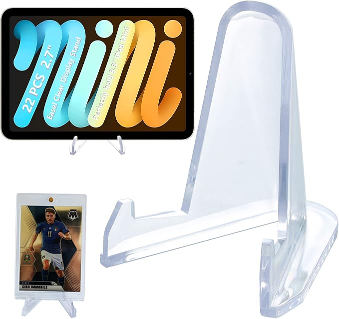 LRANFOW Thickened Acrylic Card Stands Mini Easel Holder, Sports Card Stands - Image 7